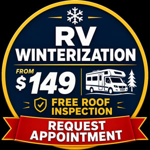 RV Winterization - From $149 - Solar Van Man - Includes Free Roof Inspection